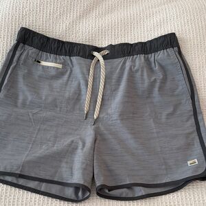 Vuori Gray Shorts with Gray Trim